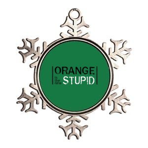 Antitrump Orange New Stupid Metallic Star Ornament