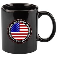 America One Nation One Flag 11oz C Handle Ceramic Mug