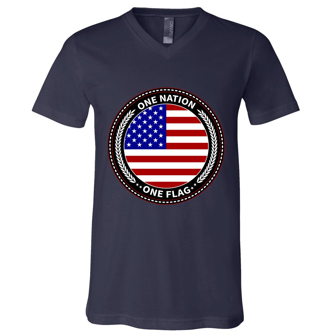 America One Nation One Flag V-Neck T-Shirt