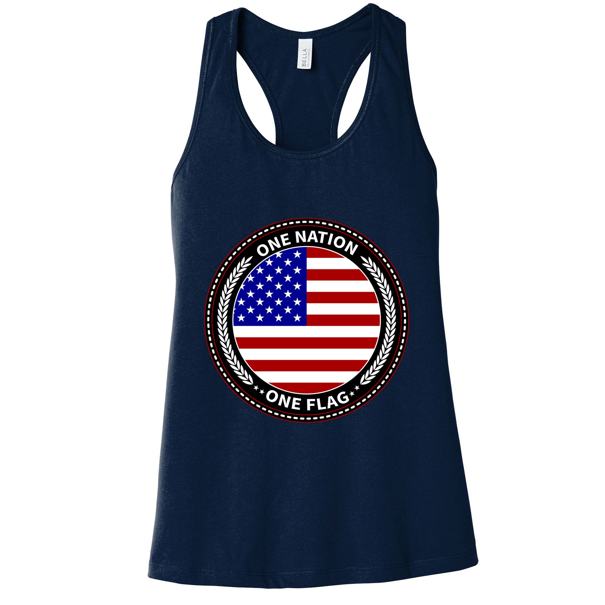 America One Nation One Flag Womens Tank Top