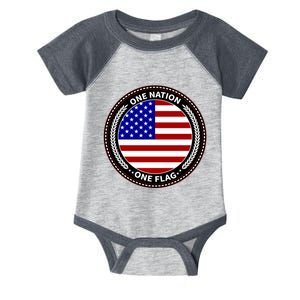 America One Nation One Flag Infant Baby Jersey Bodysuit