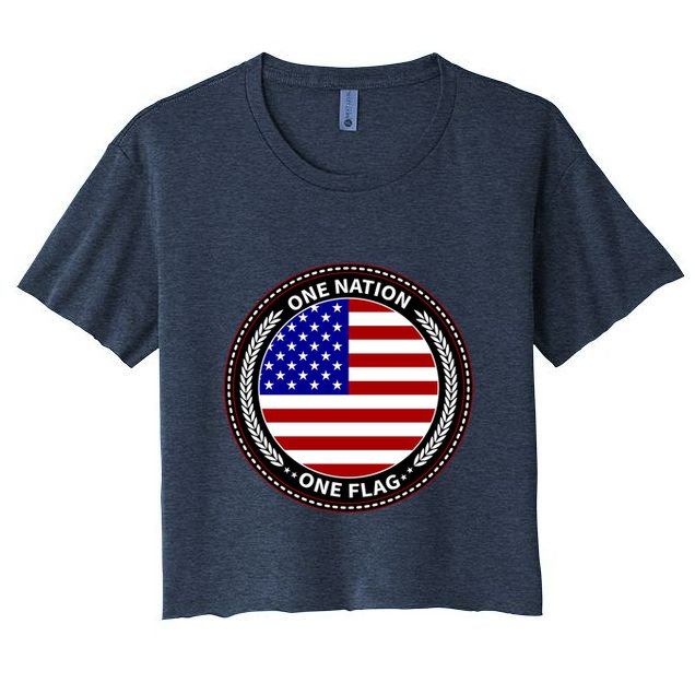 America One Nation One Flag Crop Top