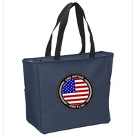 America One Nation One Flag Zip Tote Bag