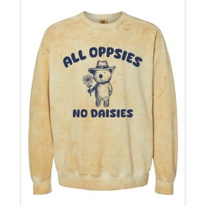 All Oopsies No Daisies Cute Bear Colorblast Crewneck Sweatshirt