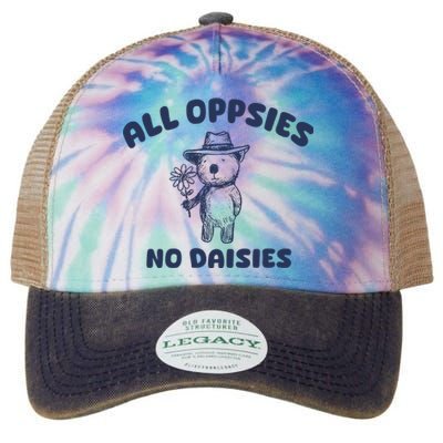 All Oopsies No Daisies Cute Bear Legacy Tie Dye Trucker Hat