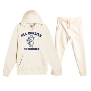 All Oopsies No Daisies Cute Bear Premium Hooded Sweatsuit Set