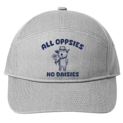 All Oopsies No Daisies Cute Bear 7-Panel Snapback Hat