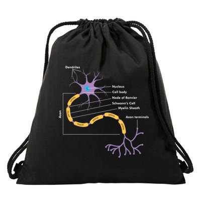 Anatomy Of Neuron Neurologist Gift Drawstring Bag