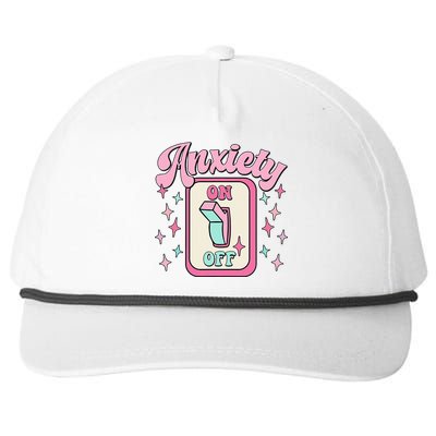 Anxiety On Off Switch Funny Mental Health Awareness Retro Snapback Five-Panel Rope Hat