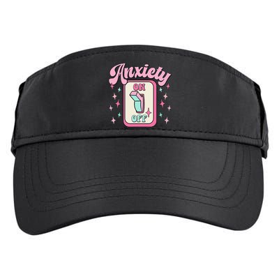 Anxiety On Off Switch Funny Mental Health Awareness Retro Adult Drive Performance Visor