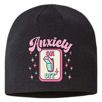 Anxiety On Off Switch Funny Mental Health Awareness Retro Sustainable Beanie