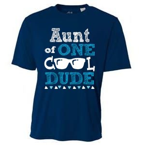 Aunt Of One Cool Dude Funny Birthday Boy Cool Cooling Performance Crew T-Shirt