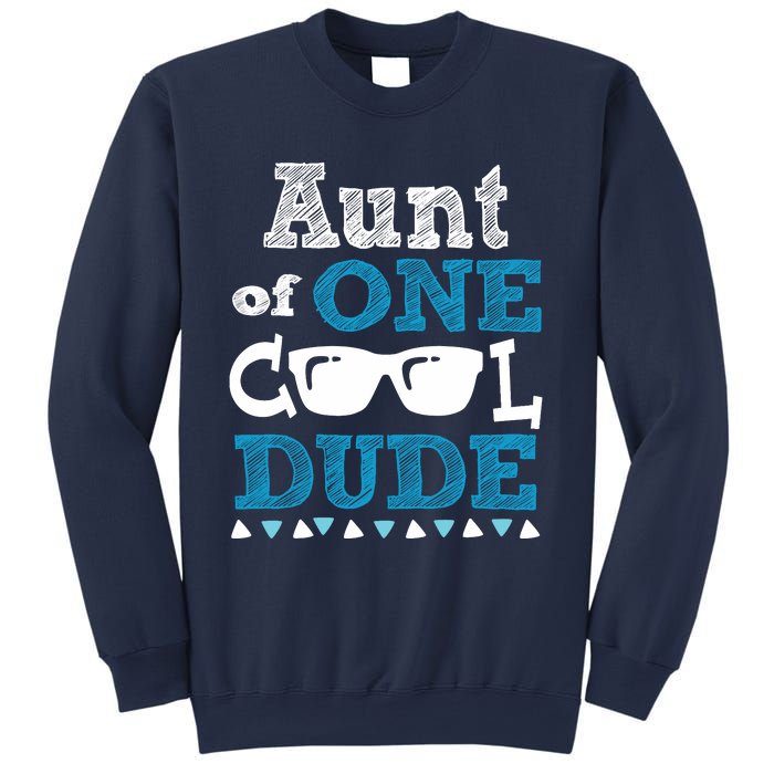 Aunt Of One Cool Dude Funny Birthday Boy Cool Sweatshirt