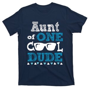 Aunt Of One Cool Dude Funny Birthday Boy Cool T-Shirt