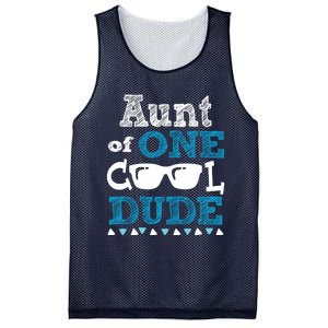 Aunt Of One Cool Dude Funny Birthday Boy Cool Mesh Reversible Basketball Jersey Tank