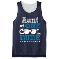 Aunt Of One Cool Dude Funny Birthday Boy Cool Mesh Reversible Basketball Jersey Tank