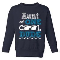 Aunt Of One Cool Dude Funny Birthday Boy Cool Toddler Sweatshirt