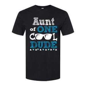 Aunt Of One Cool Dude Funny Birthday Boy Cool Softstyle CVC T-Shirt