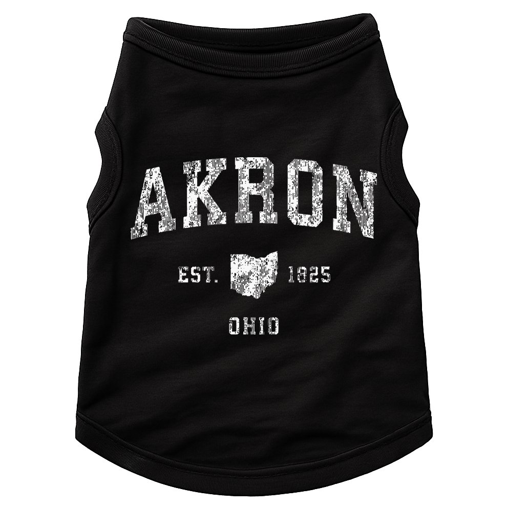 Akron Ohio Oh Vintage Athletic Sports Doggie Tank