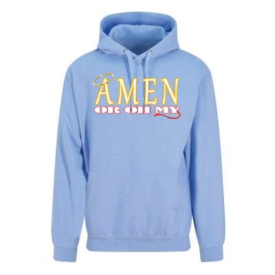 Amen Or Oh My Religious Quote Funny Novelty Design Unisex Surf Hoodie