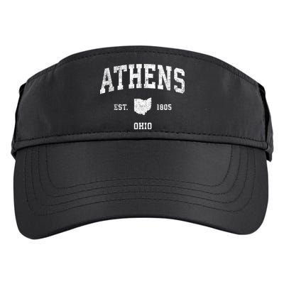 Athens Ohio Oh Vintage Sports Adult Drive Performance Visor