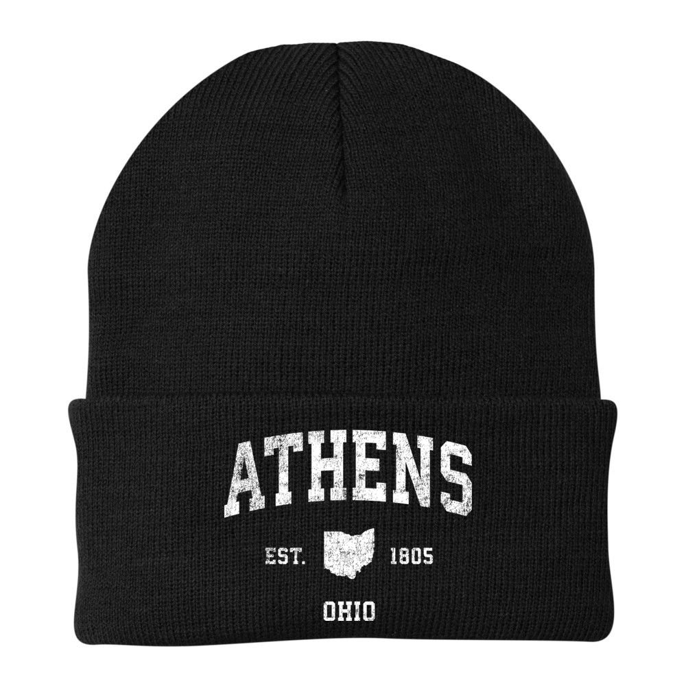 Athens Ohio Oh Vintage Sports Beanie