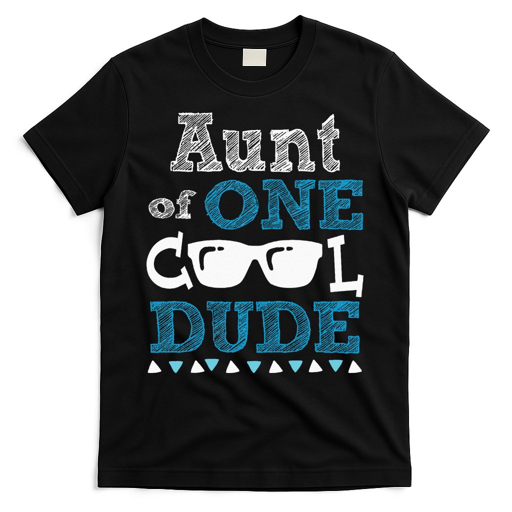 Aunt Of One Cool Dude Funny Birthday Boy Cool T-Shirt