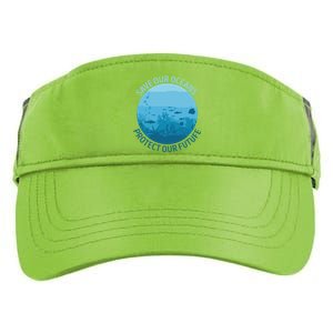 Ave Ours Oceans Protect Our Future Earth Planet Water Gift Adult Drive Performance Visor