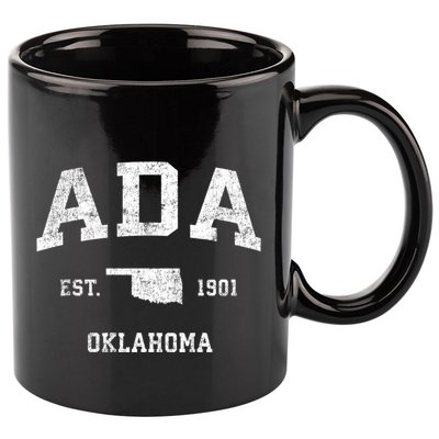 Ada Oklahoma Ok Vintage Sports 11oz C Handle Ceramic Mug