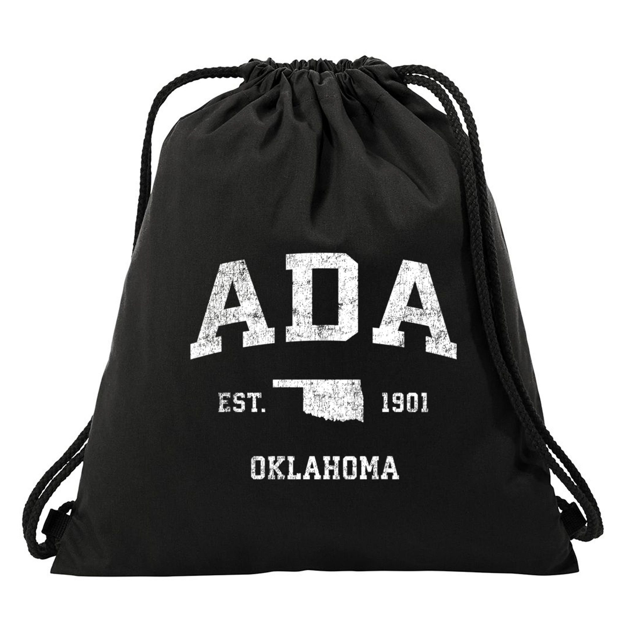 Ada Oklahoma Ok Vintage Sports Drawstring Bag