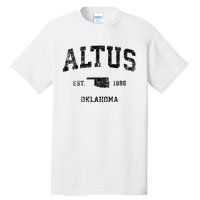 Altus Oklahoma Ok Vintage Sports Design Black Print Tall T-Shirt