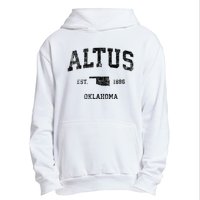 Altus Oklahoma Ok Vintage Sports Design Black Print Urban Pullover Hoodie