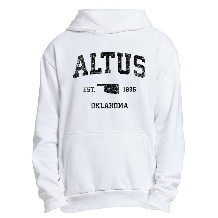 Altus Oklahoma Ok Vintage Sports Design Black Print Urban Pullover Hoodie