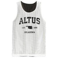 Altus Oklahoma Ok Vintage Sports Design Black Print Mesh Reversible Basketball Jersey Tank