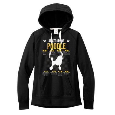 Anatomy Of Poodle Dog Lover Women's Fleece Hoodie