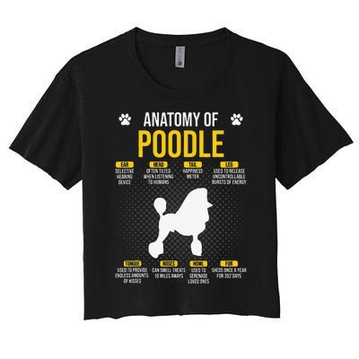 Anatomy Of Poodle Dog Lover Women's Crop Top Tee