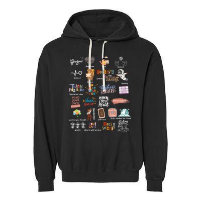 Abc Of Positive And Encouraging Words Garment-Dyed Fleece Hoodie