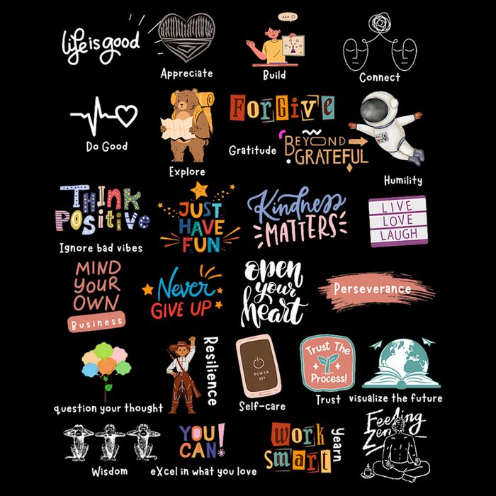Abc Of Positive And Encouraging Words USA-Made Doggie Bandana
