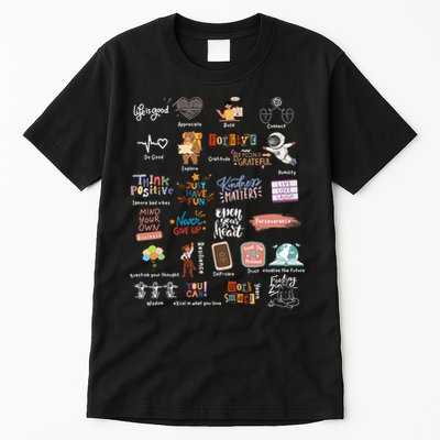 Abc Of Positive And Encouraging Words Tall T-Shirt