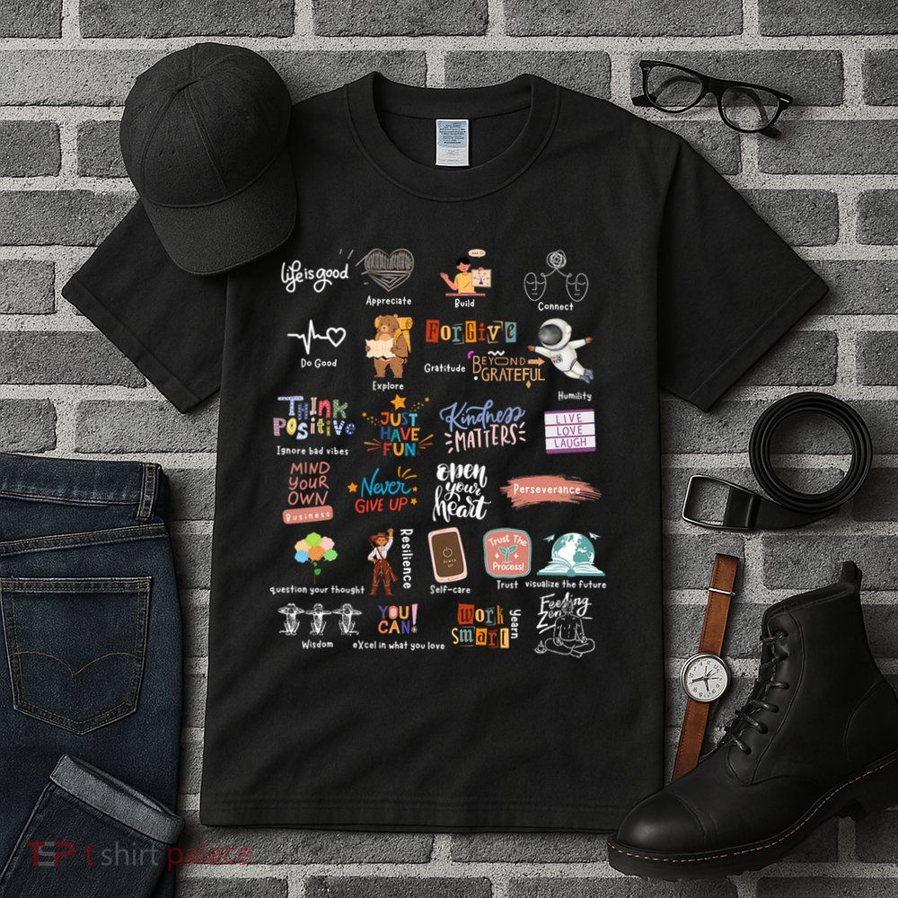 Abc Of Positive And Encouraging Words Tall T-Shirt