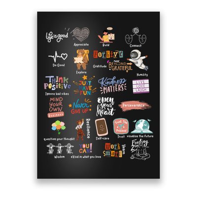 Abc Of Positive And Encouraging Words Poster