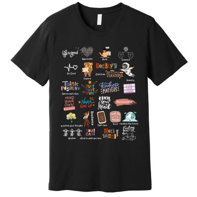 Abc Of Positive And Encouraging Words Premium T-Shirt