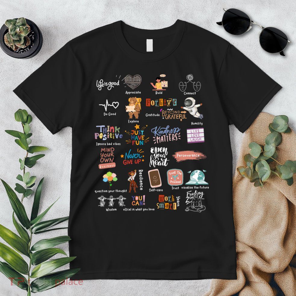 Abc Of Positive And Encouraging Words Premium T-Shirt