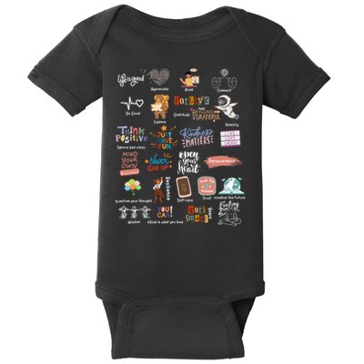 Abc Of Positive And Encouraging Words Baby Bodysuit