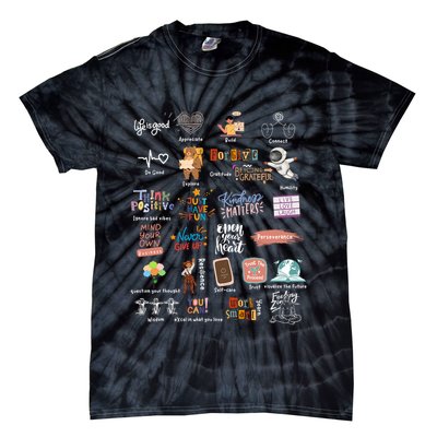 Abc Of Positive And Encouraging Words Tie-Dye T-Shirt