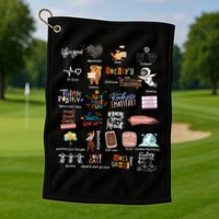 Abc Of Positive And Encouraging Words Golf Towel