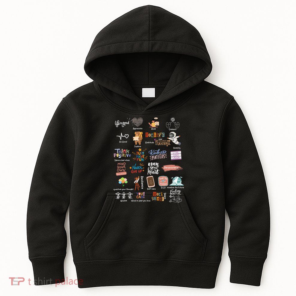 Abc Of Positive And Encouraging Words Kids Hoodie