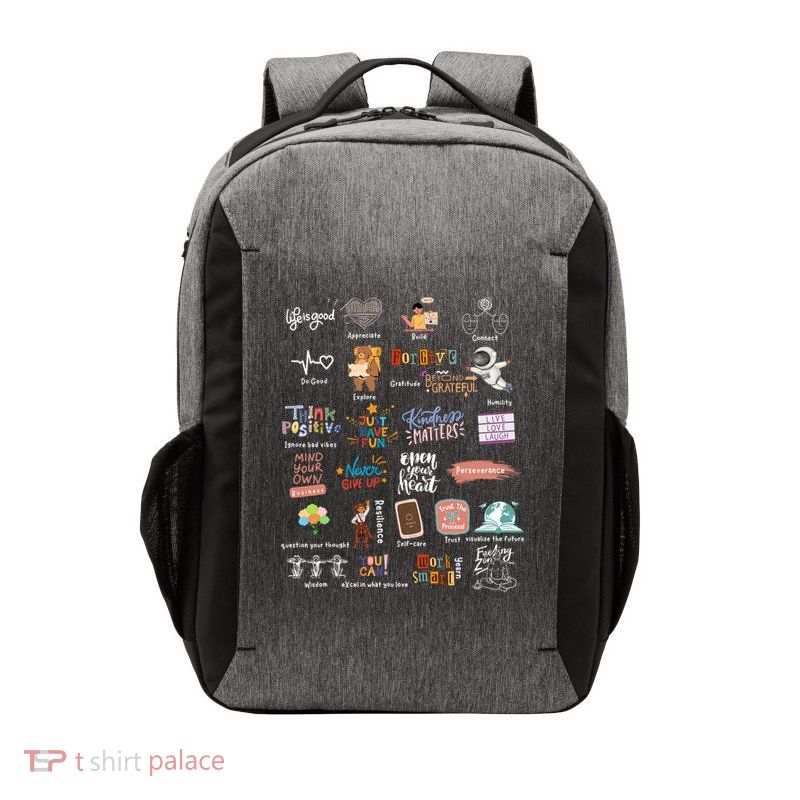 Abc Of Positive And Encouraging Words Vector Backpack