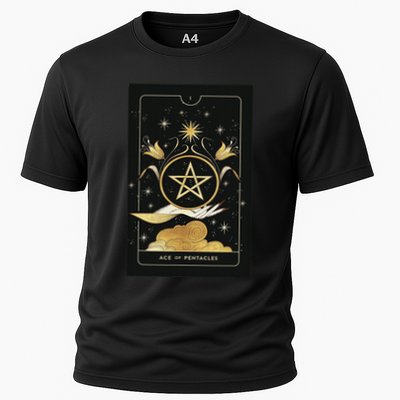 Ace Of Pentacles Tarot Cooling Performance Crew T-Shirt