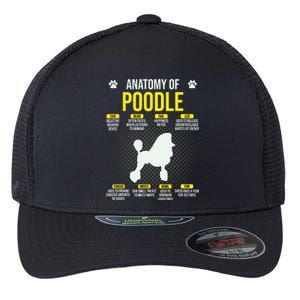 Anatomy Of Poodle Dog Lover Funny Flexfit Unipanel Trucker Cap